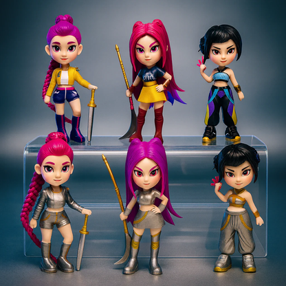 K-Pop Warrior Girls – 6-Piece Collectible Doll Set